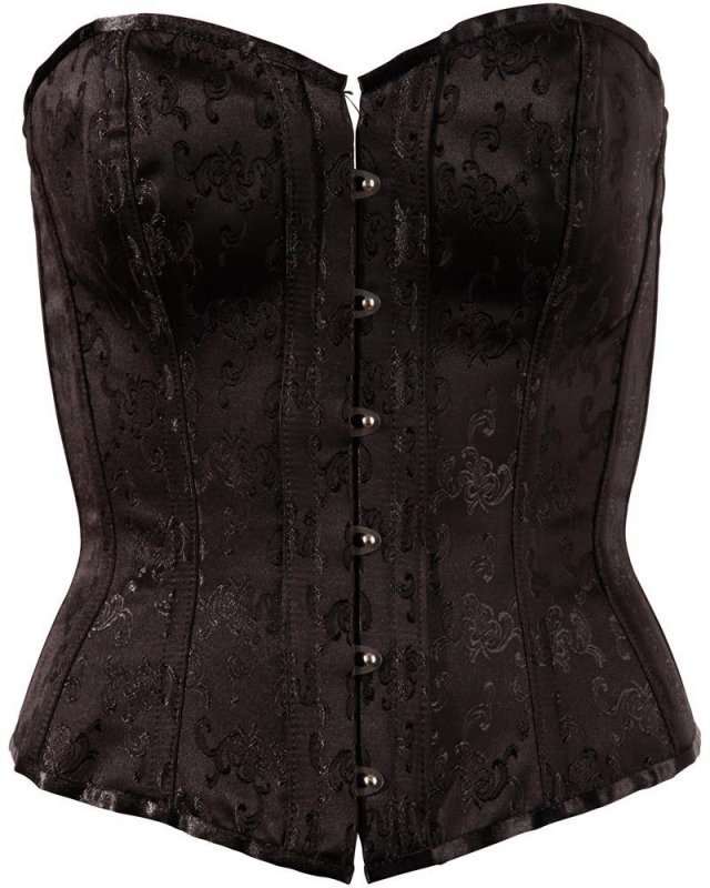 Sexy czarny gorset erotyczny Cottelli XXL