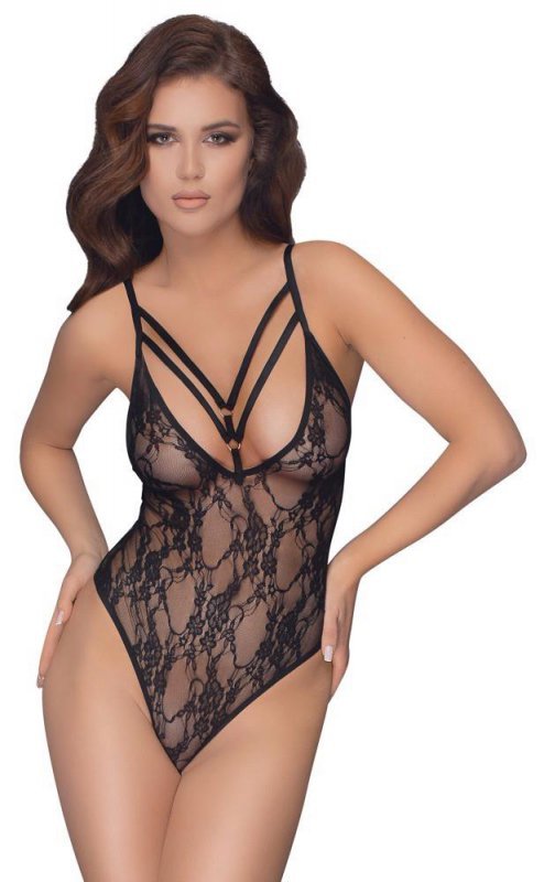 Piękna bielizna erotyczna body paski Cottelli M