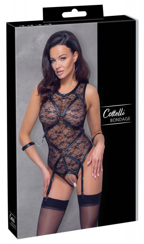 Seksowna bielizna body z wiązaniami Cottelli M