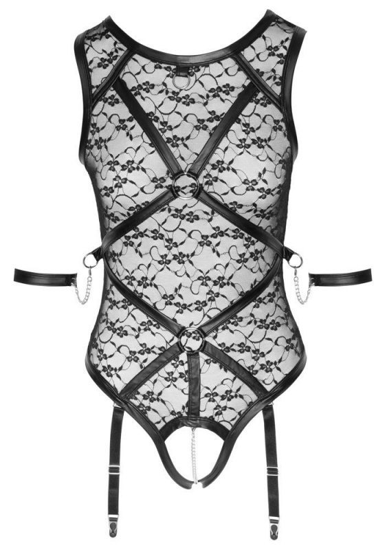 Seksowna bielizna body z wiązaniami Cottelli M