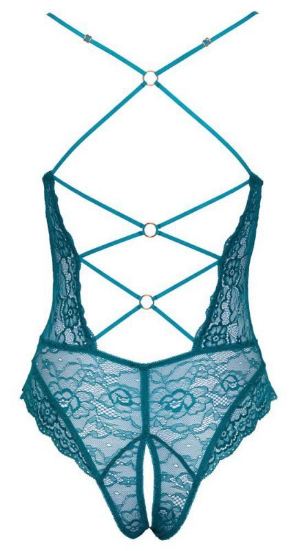 Seksowna bielizna błękitne body dziurka Cottelli XL