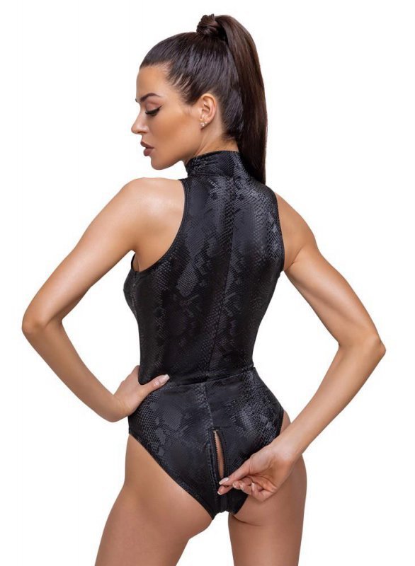 Sex bielizna body skóra węża zamek Cottelli M
