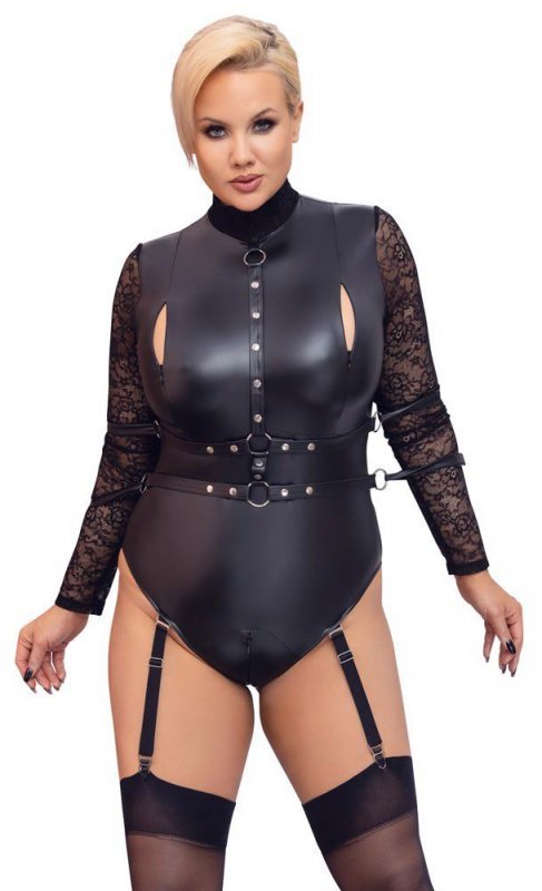 Seksowna bielizna body Cottelli z wiązaniami 3XL