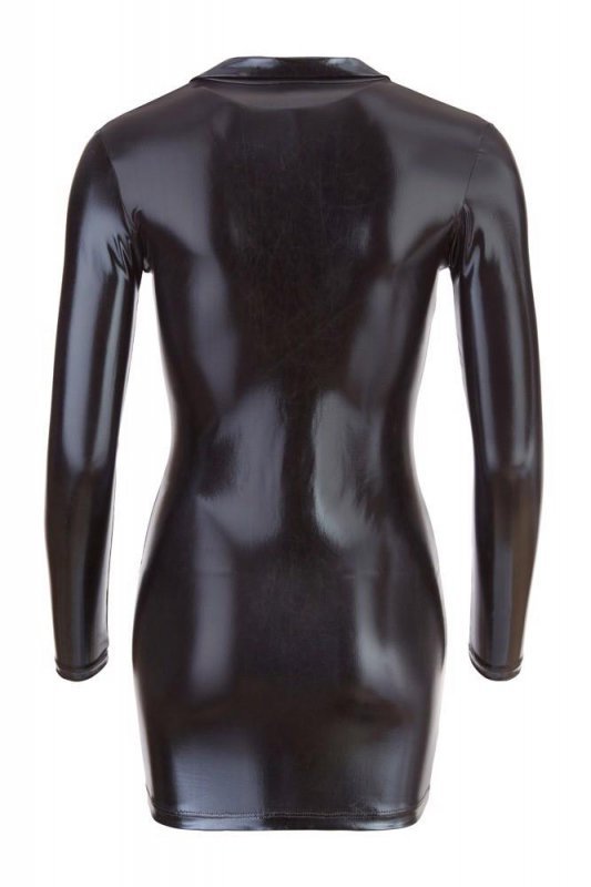 Błyszcząca sex sukienka mini obcisła Cottelli XL