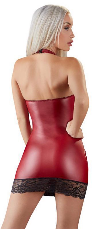 Erotyczna sukienka czerwona mini koronka Cottelli S