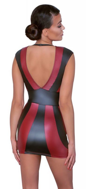 Sukienka mini czarno czerwona Cottelli S