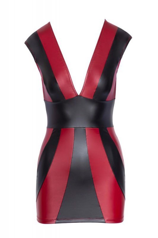 Sukienka mini czarno czerwona Cottelli L