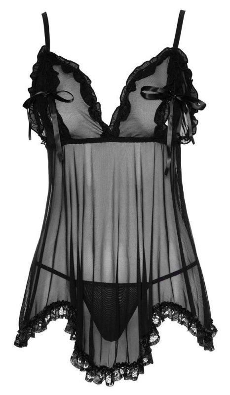 Seksowna zwiewna koszulka babydoll Cottelli XL