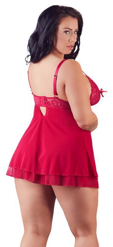 Czerwona sexy koszulka babydoll  Cottelli XL