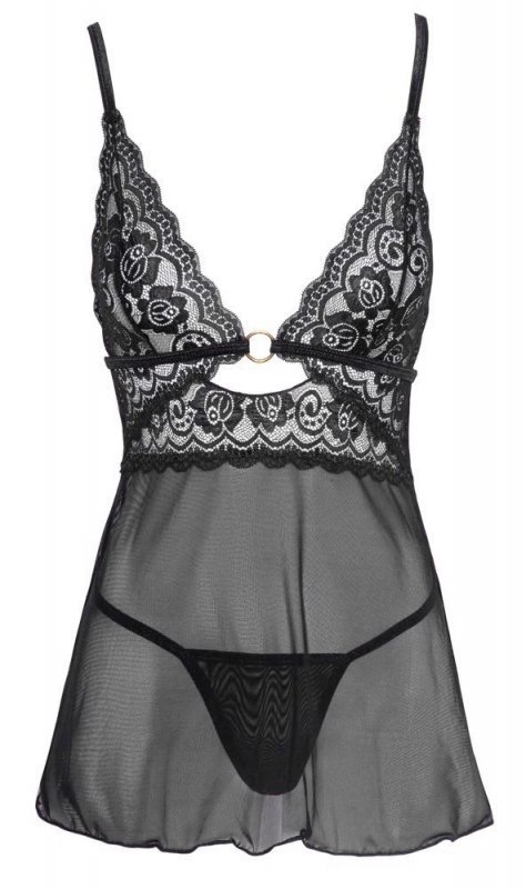Koronkowa erotyczna koszulka babydoll Cottelli L