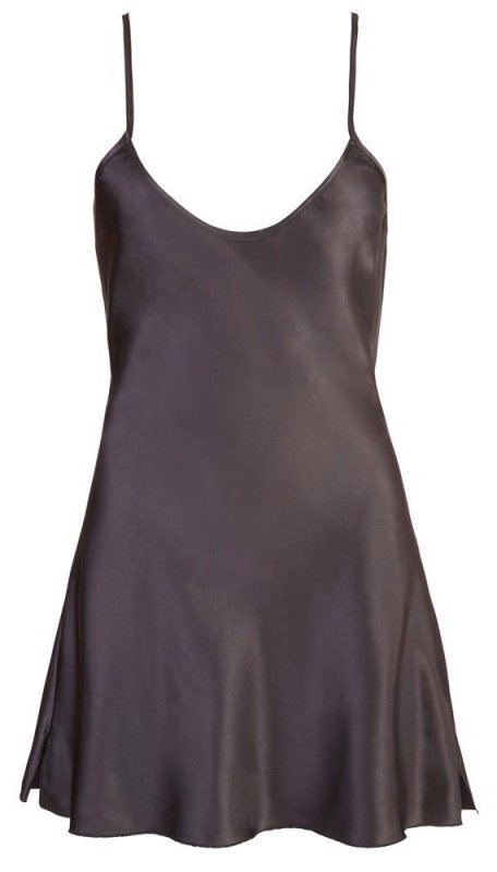 Satynowa sexy koszlka babydoll czarna Cottelli XXL