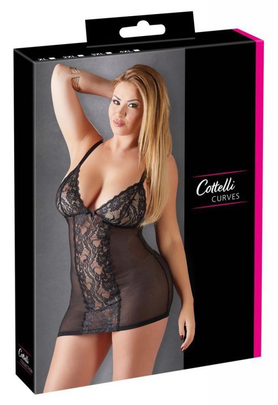 Obcisła sexy koszulka plus size Cottelli XL
