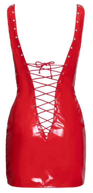 Vinyl dress red M