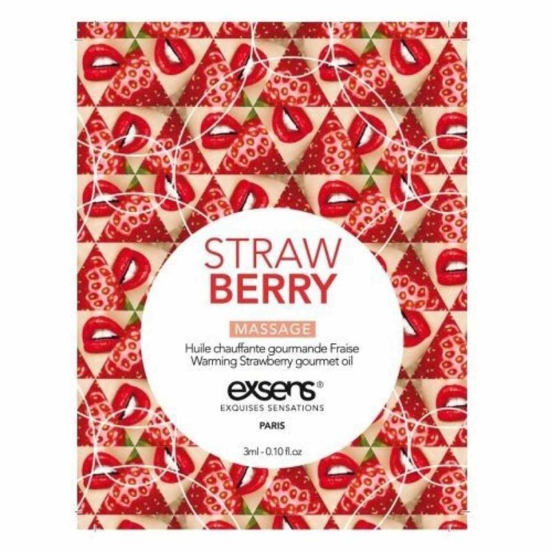 Rozgrzewający olejek do masażu Strawberry Sachet (3 ml x 10 szt.)