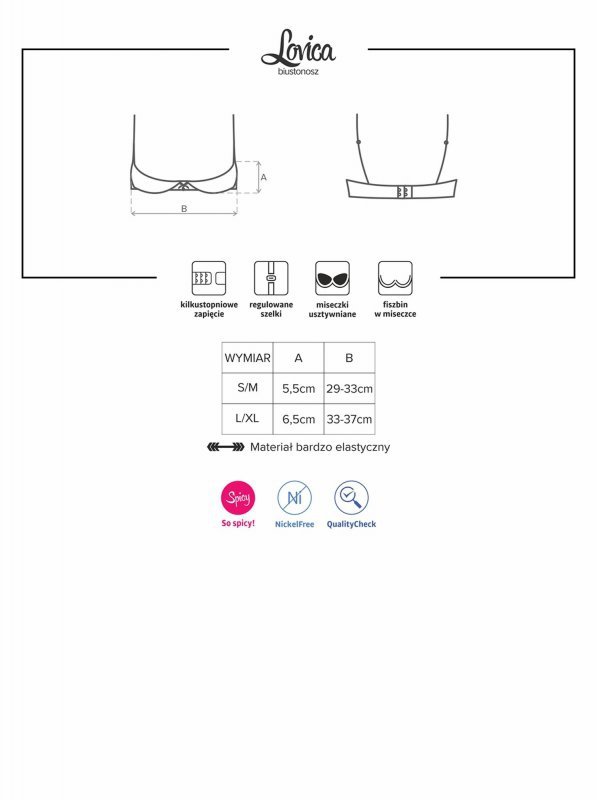 Obsessive Lovica półbiustonosz L/XL