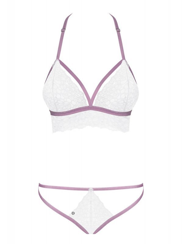 Obsessive Lilyanne komplet 2-częściowy biały L/XL