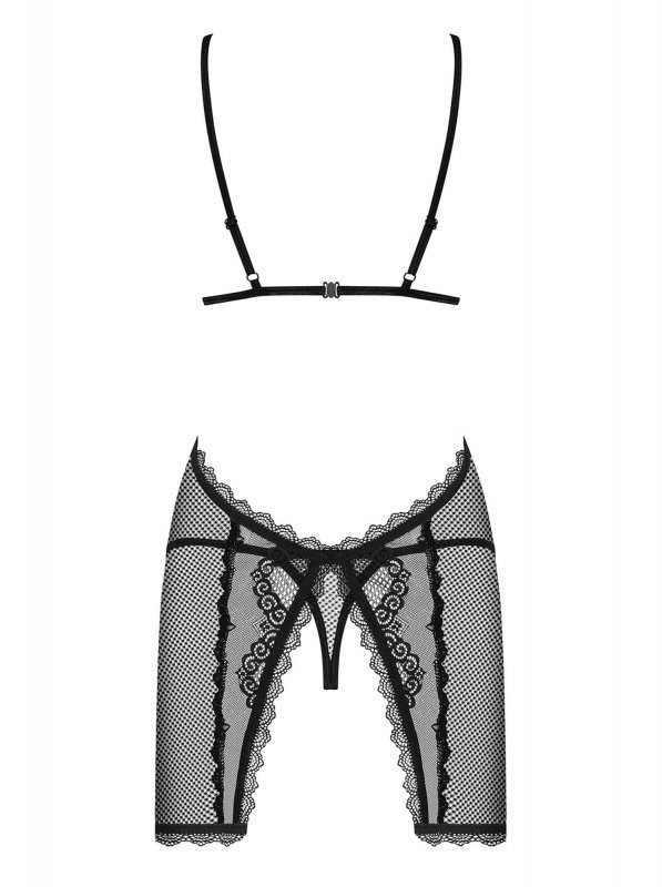 Obsessive Millagro koszulka i stringi czarna L/XL