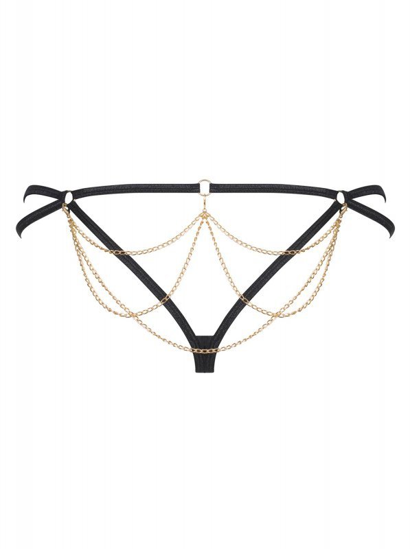 Obsessive Pantheria stringi czarne L/XL