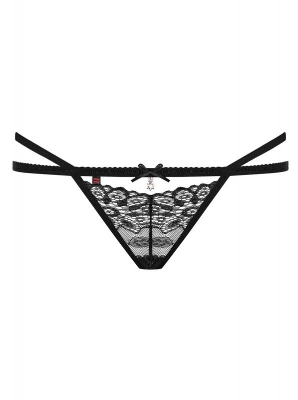 Obsessive 838-THO-1 stringi czarne  S/M