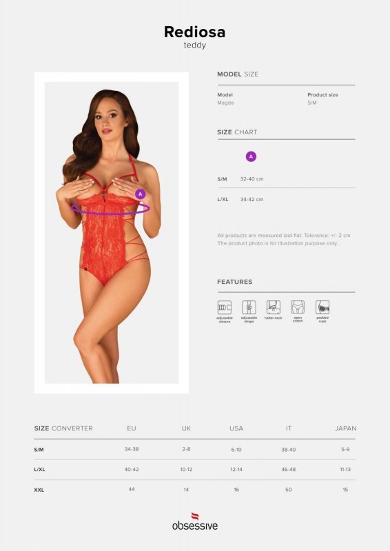 Obsessive Rediosa body otwarte L/XL