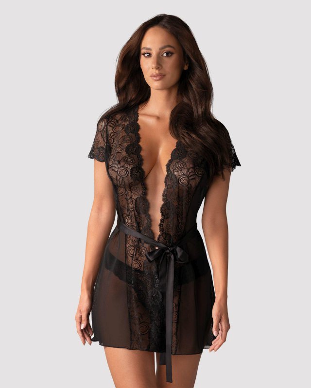 Obsessive Alluria peniuar i stringi L/XL