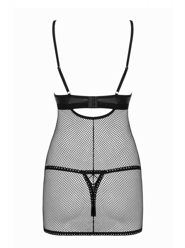 Obsessive Redella koszulka i stringi czarna  S/M