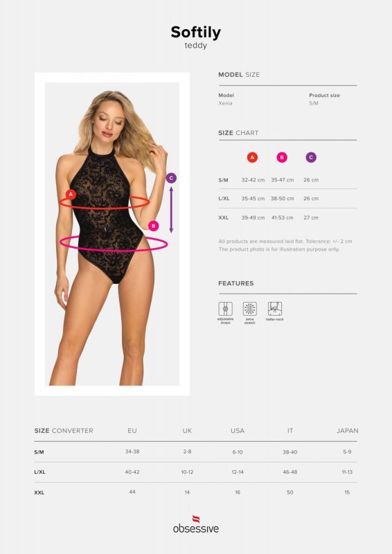 Obsessive Softily body czarne 2XL/3XL