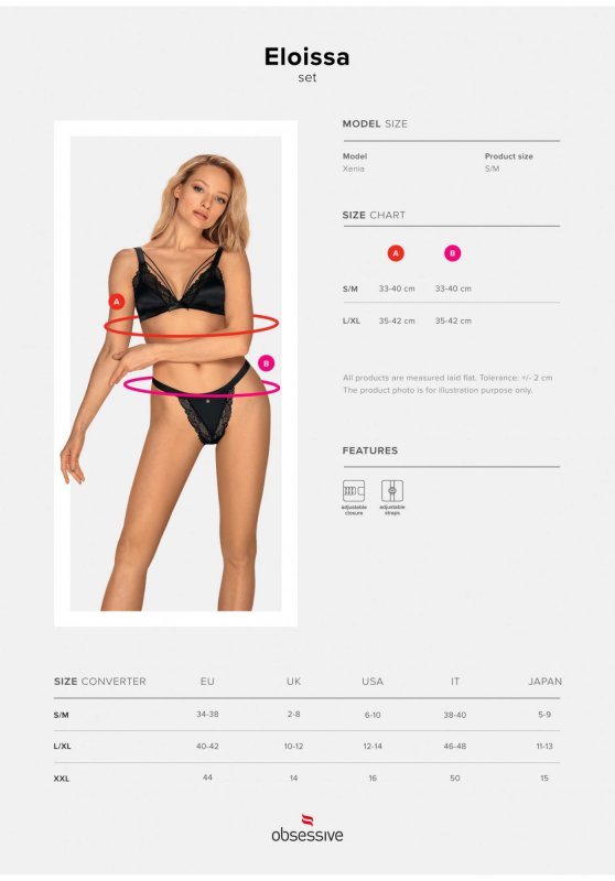 Obsessive Eloissa komplet 2-częściowy L/XL