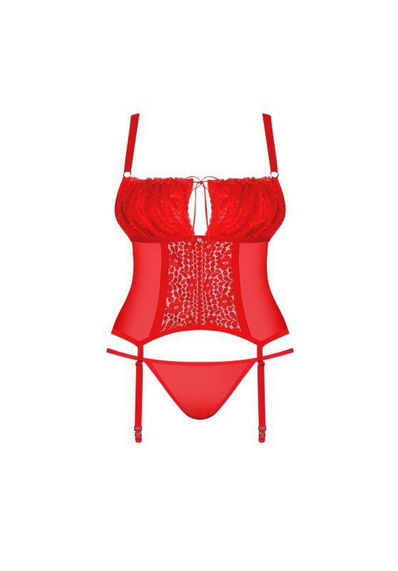 Obsessive Blossmina gorset i stringi  4XL/5XL