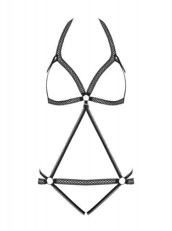 Obsessive Darkie body otwarte czarne L/XL