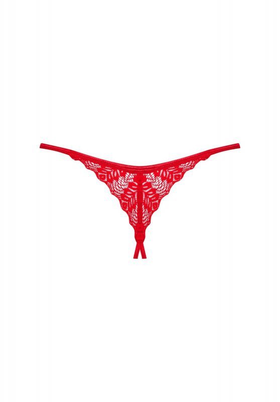 Ingridia czerwone stringi otwarte z dziurką M/L