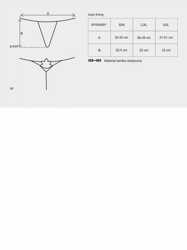 Obsessive Luiza stringi czarne L/XL