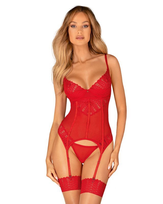 Ingridia czerwony gorset i stringi   XS/S