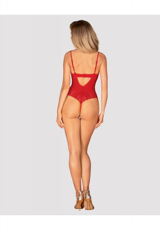 Ingridia czerwone body otwarte z dziurką XL/2XL