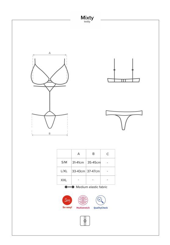 Obsessive Mixty body czarne  S/M