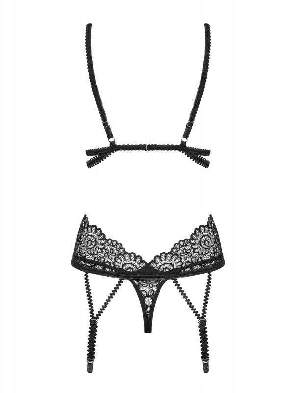 Obsessive Mixty gorset i stringi czarny L/XL