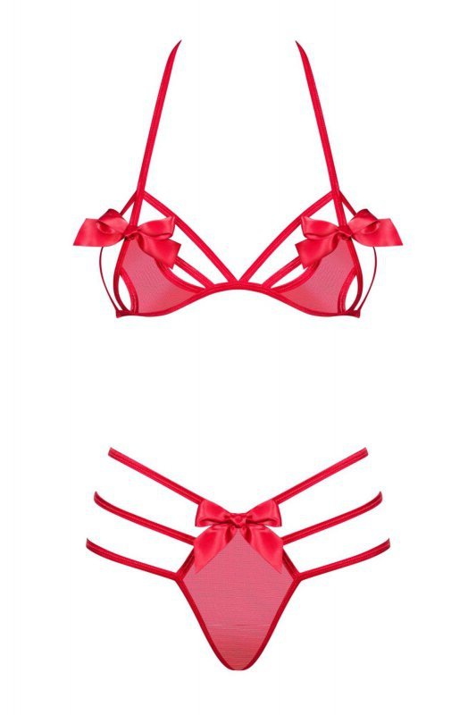 Obsessive Giftella komplet 2-częściowy czerwony L/XL