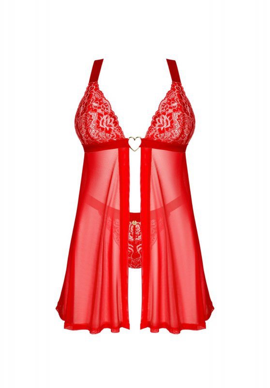 Obsessive Elianes babydoll i stringi czerwone M/L
