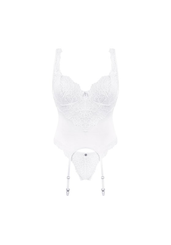 Obsessive Amor Blanco gorset i stringi biały  S/M