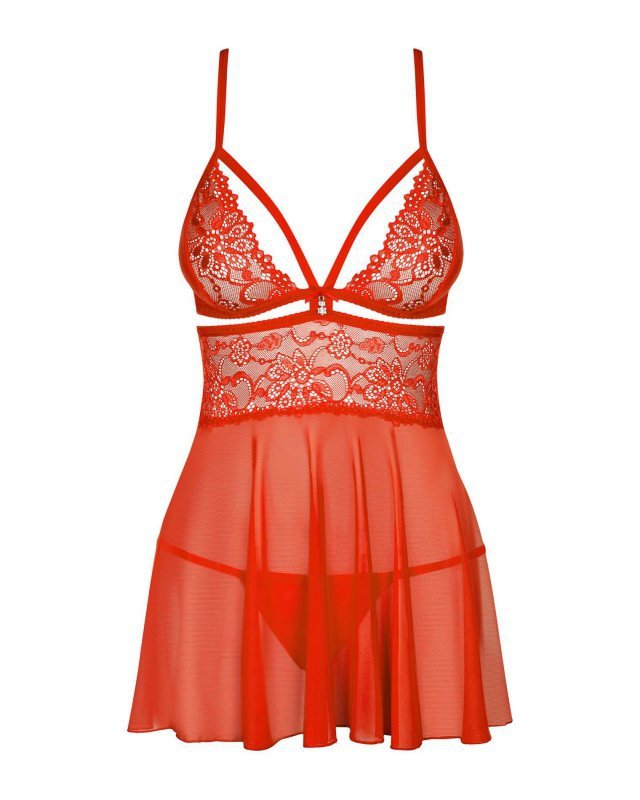 Obsessive koszulka nocna 838-BAB-3 babydoll i stringi  S/M