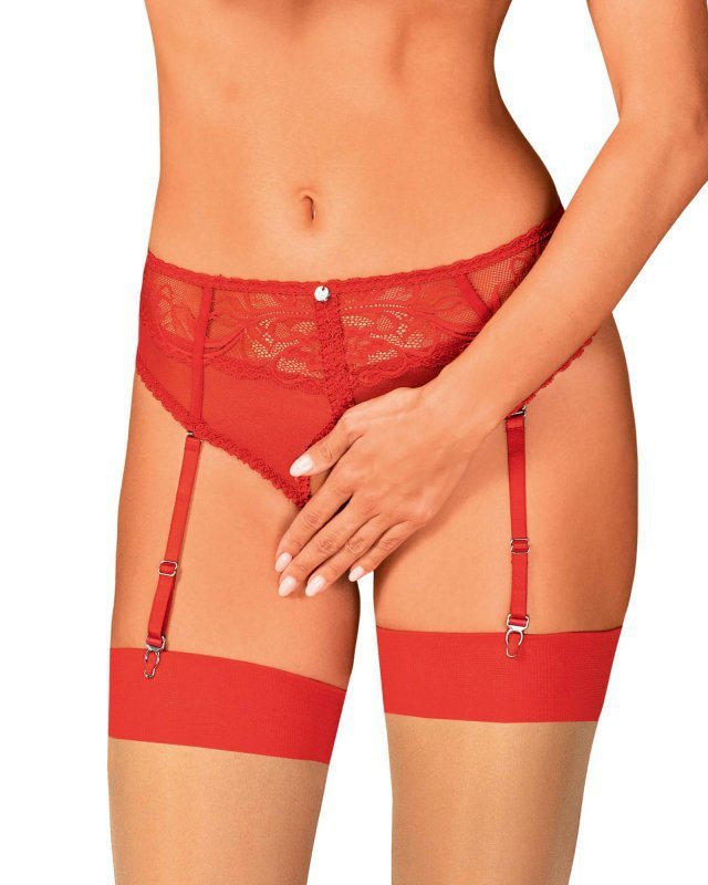 Obsessive Dagmarie figi z paskami do pończoch XL/2XL