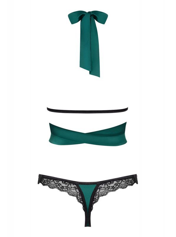 Obsessive Sensuelia komplet 2-częściowy zielony L/XL