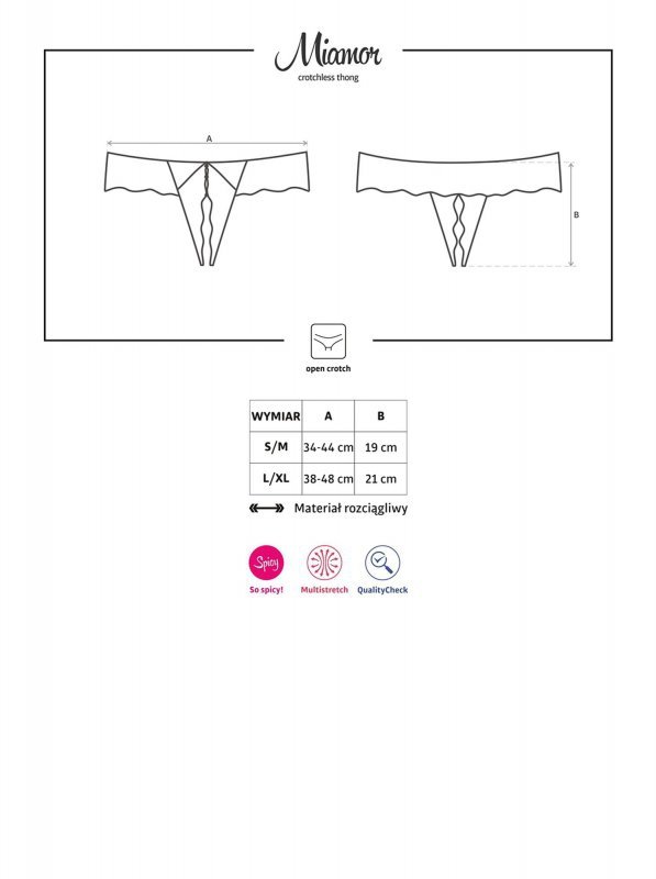Obsessive Miamor stringi otwarte  S/M