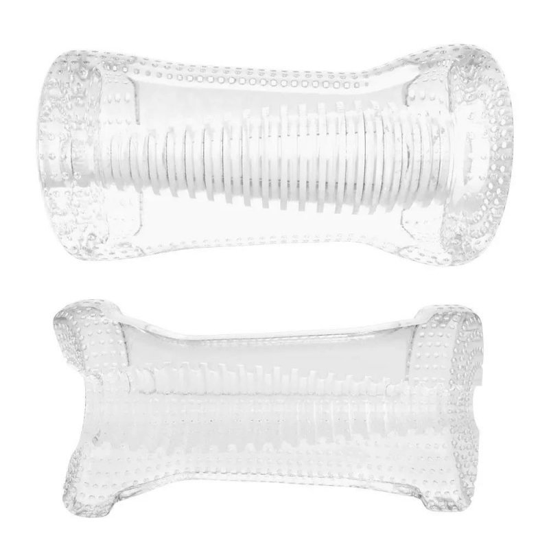 Masturbator Me You Us Ripple Dual End Stroker male masturbator transparent