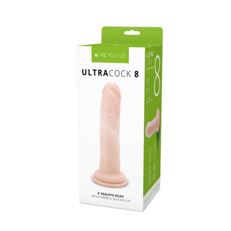 Cielisty dildo penis na przyssawce 20 cm