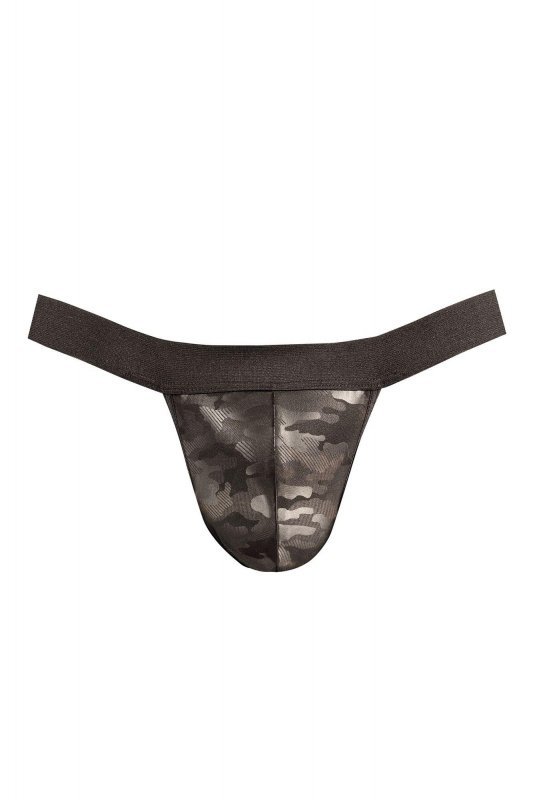 Męskie jockstrapy majtki moro khaki z odkrytymi pośladkami Electro jock strap XXL