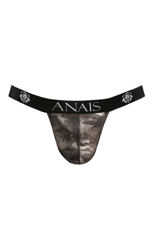 Męskie jockstrapy majtki moro khaki z odkrytymi pośladkami Electro jock strap XXXL