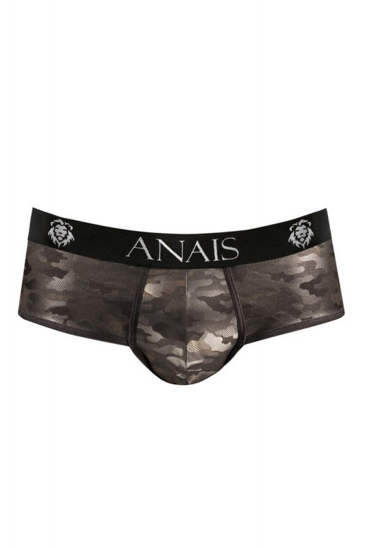 Męskie seksowne jockstrapy bokserki khaki ciemne Electro jock bikini XL