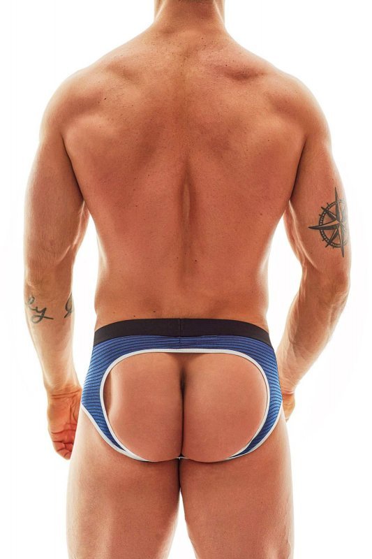 Męskie seksowne jockstrapy bokserki granatowe Naval jock bikini XXL