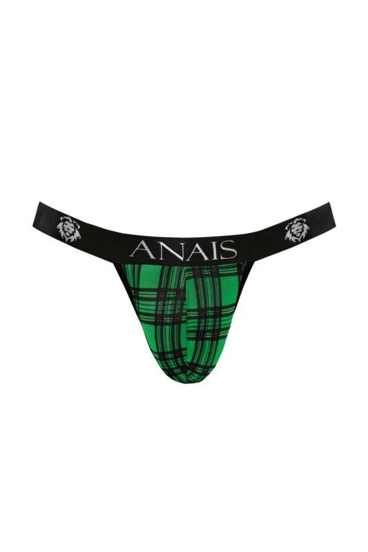 Sexy majtki męskie jockstrapy zielona krata Magic jock strap L